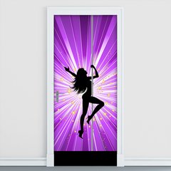 Adesivo Decorativo de Porta - Pole Dance - 2034cnpt