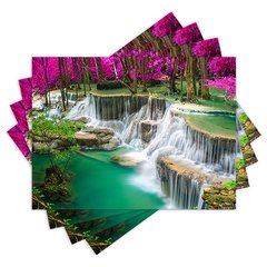 Jogo Americano com 4 peças - Cachoeira - Natureza - Paisagem - 2036Jo