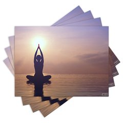 Jogo Americano com 4 peças - Yoga - Mar - Natureza - 2040Jo