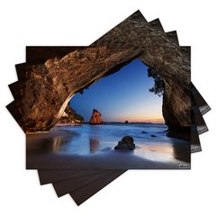 Jogo Americano com 4 peças - Praia - Natureza - Paisagem - 2050Jo