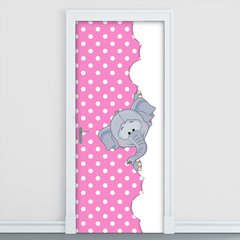 Adesivo Decorativo de Porta - Elefante - Infantil - 2059cnpt