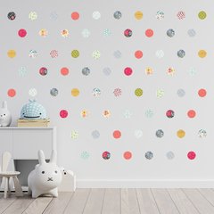 Adesivo de Parede Infantil Bolinhas Estampas Quarto Menina - 205ir