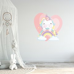 Adesivo de Parede Infantil Unicórnio Quarto Menina Bebe - 207ir