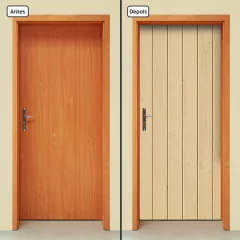 Adesivo Decorativo de Porta - Ripas de Madeira - 2093cnpt - comprar online