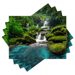 Jogo Americano com 4 peças - Cachoeira - Natureza - Paisagem - 2096Jo