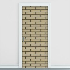 Adesivo Decorativo de Porta - Tijolos - 2100cnpt