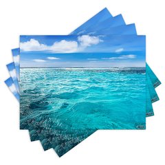 Jogo Americano com 4 peças - Mar - Natureza - Paisagem - 2103Jo