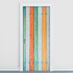 Adesivo Decorativo de Porta - Ripas de Madeira - 2103cnpt