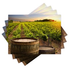 Jogo Americano com 4 peças - Vinho - Plantação - 2106Jo