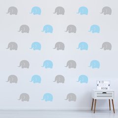 Adesivo de Parede Infantil Elefante Quarto Menino Bebe - 210ir