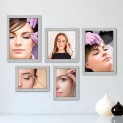 Kit Com 5 Quadros Decorativos - Designer de Sobrancelha - Salão de Beleza - 212kq01 - comprar online