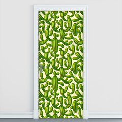 Adesivo Decorativo de Porta - Cactos - 2137cnpt