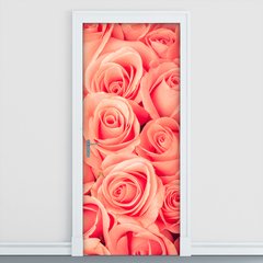 Adesivo Decorativo de Porta - Rosas - 213cnpt