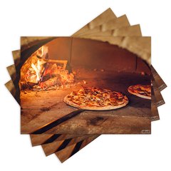 Jogo Americano com 4 peças - Pizza - Pizzaria - 2152Jo