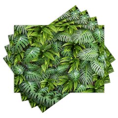 Jogo Americano com 4 peças - Folhas - Folhagem - Natureza - 2164Jo
