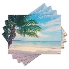 Jogo Americano com 4 peças - Praia - Coqueiro - 2175Jo