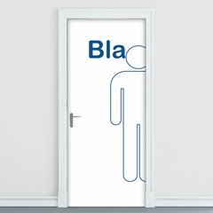 Adesivo Decorativo de Porta - Banheiro Masculino - Bla - 2176cnpt