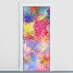 Adesivo Decorativo de Porta - Mandala - 2180cnpt