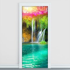 Adesivo Decorativo de Porta - Cachoeira - 2183cnpt