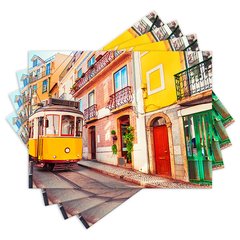 Jogo Americano com 4 peças - Bonde - Cidade - 2184Jo