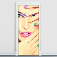 Adesivo Decorativo de Porta - Salão de Beleza - 2188cnpt