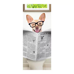 Adesivo Decorativo de Porta - Cachorro - 2193cnpt na internet