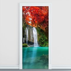 Adesivo Decorativo De Porta - Cachoeira - 2217cnpt