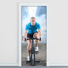 Adesivo Decorativo De Porta - Fitness - Bicicleta - 2220cnpt