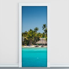 Adesivo Decorativo de Porta - Paisagem - Praia - 2223cnpt