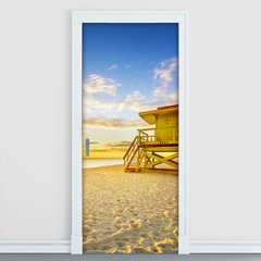 Adesivo Decorativo de Porta - Praia - 2227cnpt