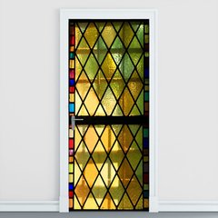 Adesivo Decorativo de Porta - Vitral - 2228cnpt