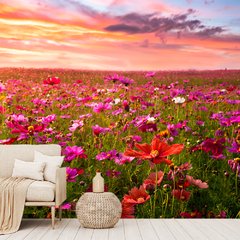 Papel de Parede Flor Floral Campo Natureza Sala Painel Adesivo - 232pc