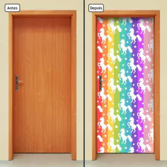 Adesivo Decorativo de Porta - Unicórnios - 2370cnpt - comprar online
