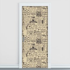 Adesivo Decorativo de Porta - Barber Shop - Barbearia - 2371cnpt