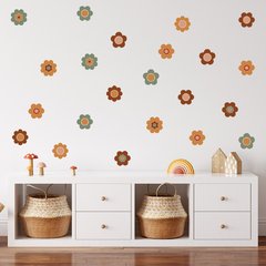 Adesivo de Parede Infantil Flores Boho Chic Quarto Menina - 238ir