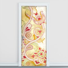 Adesivo Decorativo de Porta - Floral - 2402cnpt