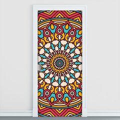Adesivo Decorativo de Porta - Mandala - 2423cnpt