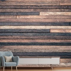 Papel de Parede Madeira Tabuas Demolição Sala Painel Adesivo - 243pc