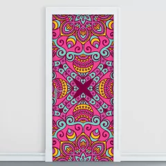 Adesivo Decorativo de Porta - Mandala - 2448cnpt