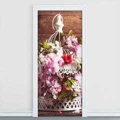 Adesivo Decorativo de Porta - Flores - 244cnpt