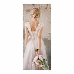 Adesivo Decorativo de Porta - Salão de Beleza - Noiva - 2454cnpt na internet
