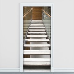 Adesivo Decorativo de Porta - Escada - 2458cnpt