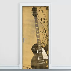 Adesivo Decorativo de Porta - Guitarra - Música - 2472cnpt
