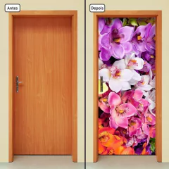 Adesivo Decorativo de Porta - Orquídea - Flores - 247cnpt - comprar online
