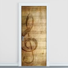 Adesivo Decorativo de Porta - Clave de Sol - Música - 2497cnpt