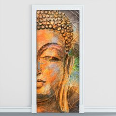 Adesivo Decorativo de Porta - Ioga - Buda - 2498cnpt