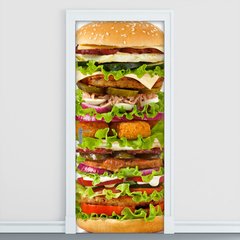 Adesivo Decorativo de Porta - Hambúrguer - 2507cnpt