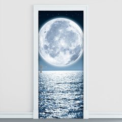 Adesivo Decorativo de Porta - Luar - Mar - 2516cnpt