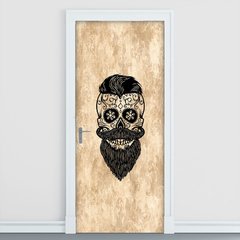 Adesivo Decorativo de Porta - Caveira Mexicana - 2538cnpt