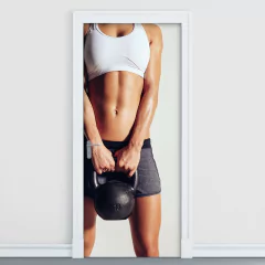 Adesivo Decorativo de Porta - Academia - Fitness - 2542cnpt